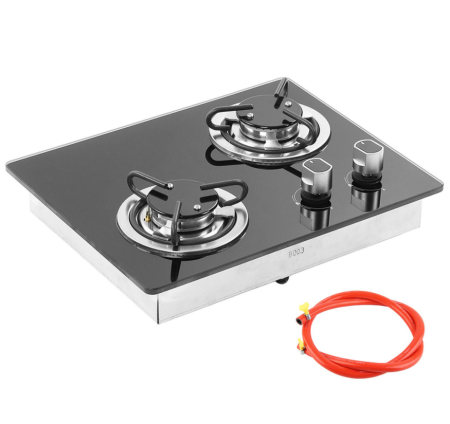 Газовая варочная панель GR-B003, двухконфорочная, 380х300 мм